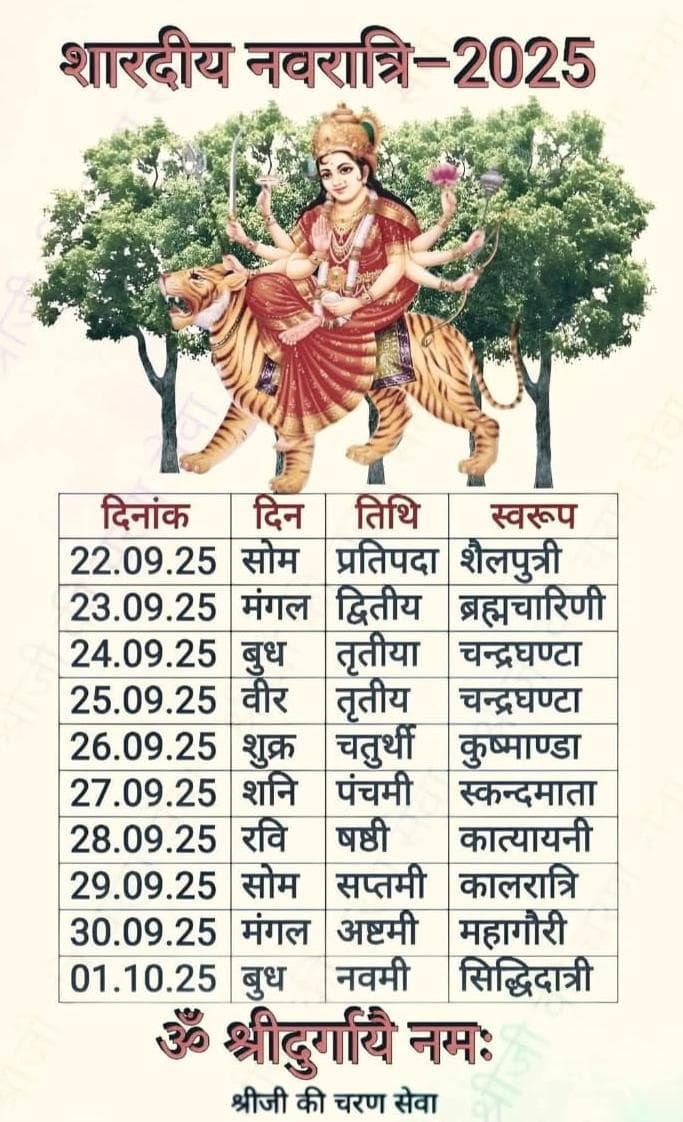 ॐ सतनाम ❤️🙏
शारदीय नवरात्रि की हार्दिक शुभकामनाएं।
