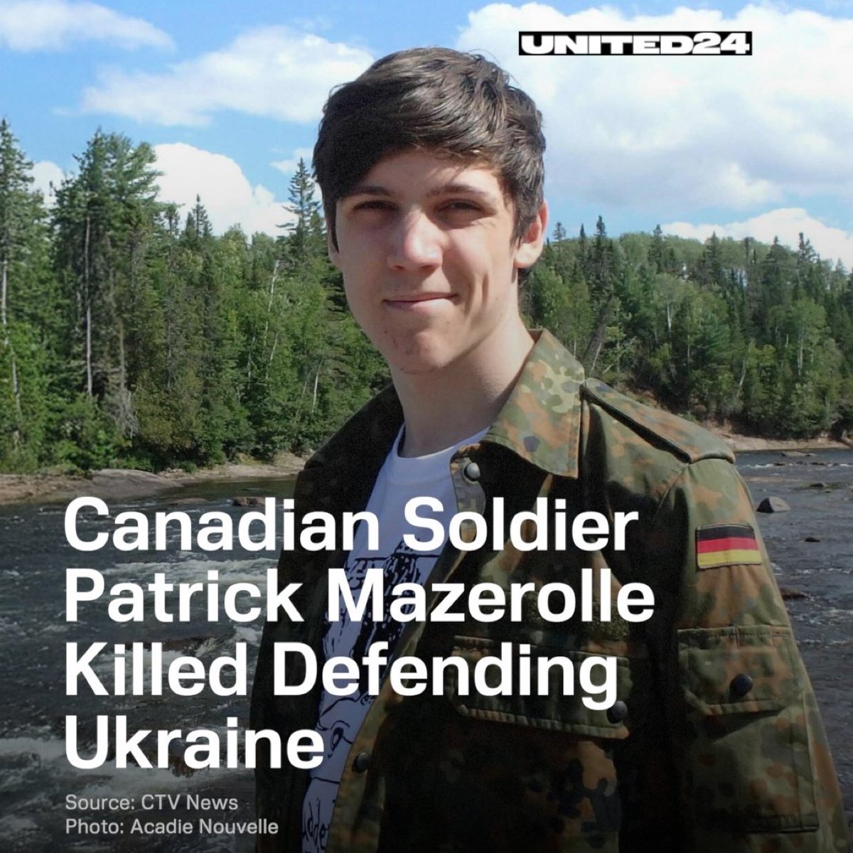 🇺🇦🇨🇦 He told his parents he goes for vacation to England … but when to Poland, joined Ukranian army and couple of months later was killed.

He fell for the propaganda that Russians fight with shovels.