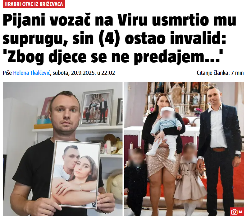 Koliko tragedije ne jednom mjestu. Vjerujem da ni apsolutno neodgovorni dečko koji je vozio, nije to htio.

Nekako bi pomogao koliko mogu Matiji.