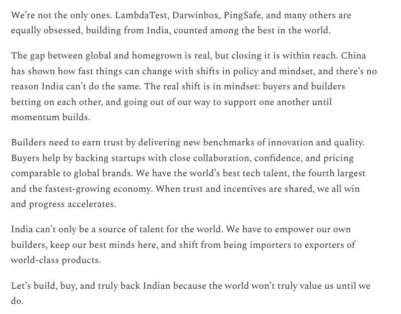 If exporting talent is fragile, exporting world-class products is anti-fragile.

A $100k H-1B fee is a signal that the best investment now is betting on each other.

open.substack.com/pub/smendiratt…