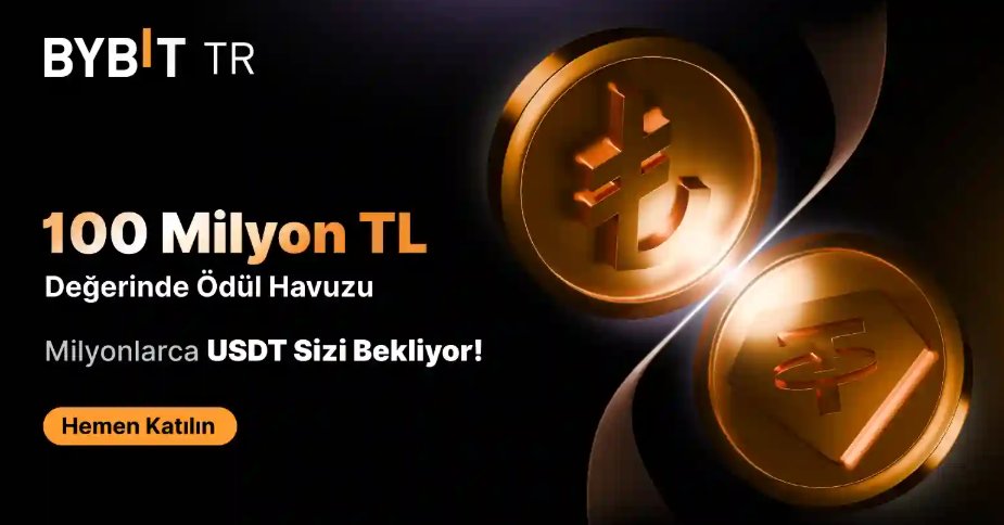 🚀 Bybit TR  Milyonerlerin Yolu: 100 Milyon TL  Ödül Havuzu!

📆 15 Eylül  - 31 Ekim 

➖Etkinliğe Katıl: announcements.bybit.tr/tr-TUR/article…

🔹 Etkinlik 1: İlk Yatırma Yapın 25 $USDT Kazanın
🔹 Etkinlik 2: Alım-Satım Yapın 20.000 $USDT'ye kadar Kazanın

➖Detaylar: t.me/airdroprehberi…