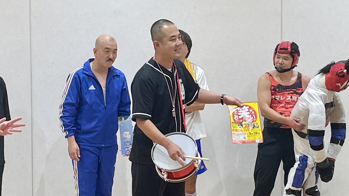 『たなしユーモアチャレンジ』ありがとうございました🙇🏻‍♂️
ひとライブで二人貫かれたり、アマレス兄弟さんギリ間に合ったり面白すぎました

だいすけさんから来週のお笑いワークショップが中止になった告知、次回からライブ料金500円→1,000円の告知がありました

そんな次回は二週間後10/4(土)です！