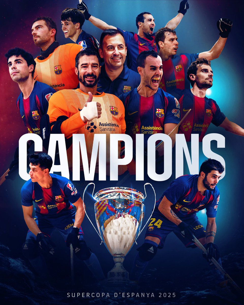 FCBhoquei's tweet image. 𝐂𝐀𝐌𝐏𝐈𝐎𝐍𝐒 DE LA 𝐒𝐔𝐏𝐄𝐑𝐂𝐎𝐏𝐀 𝐄𝐒𝐏𝐀𝐍𝐘𝐀 𝟐𝟎𝟐𝟓 🏆