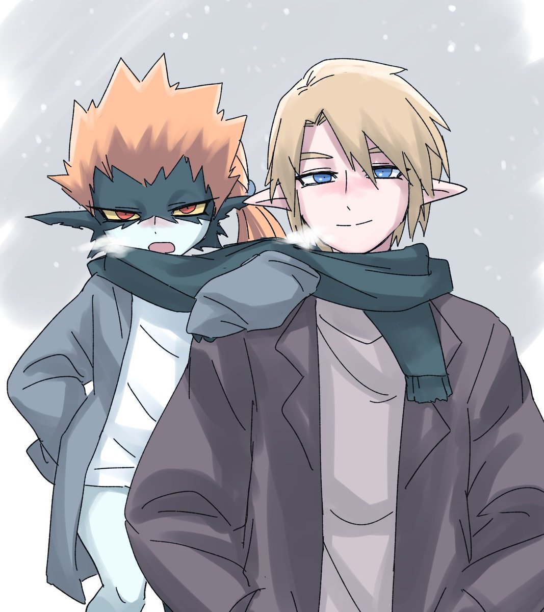 ilo_a5's tweet image. 現パロミドナ過去絵