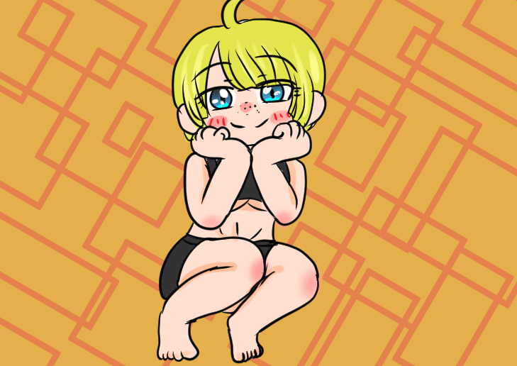 にた！
#イラスト
#グラビア風イラスト
#そばかすちゃん