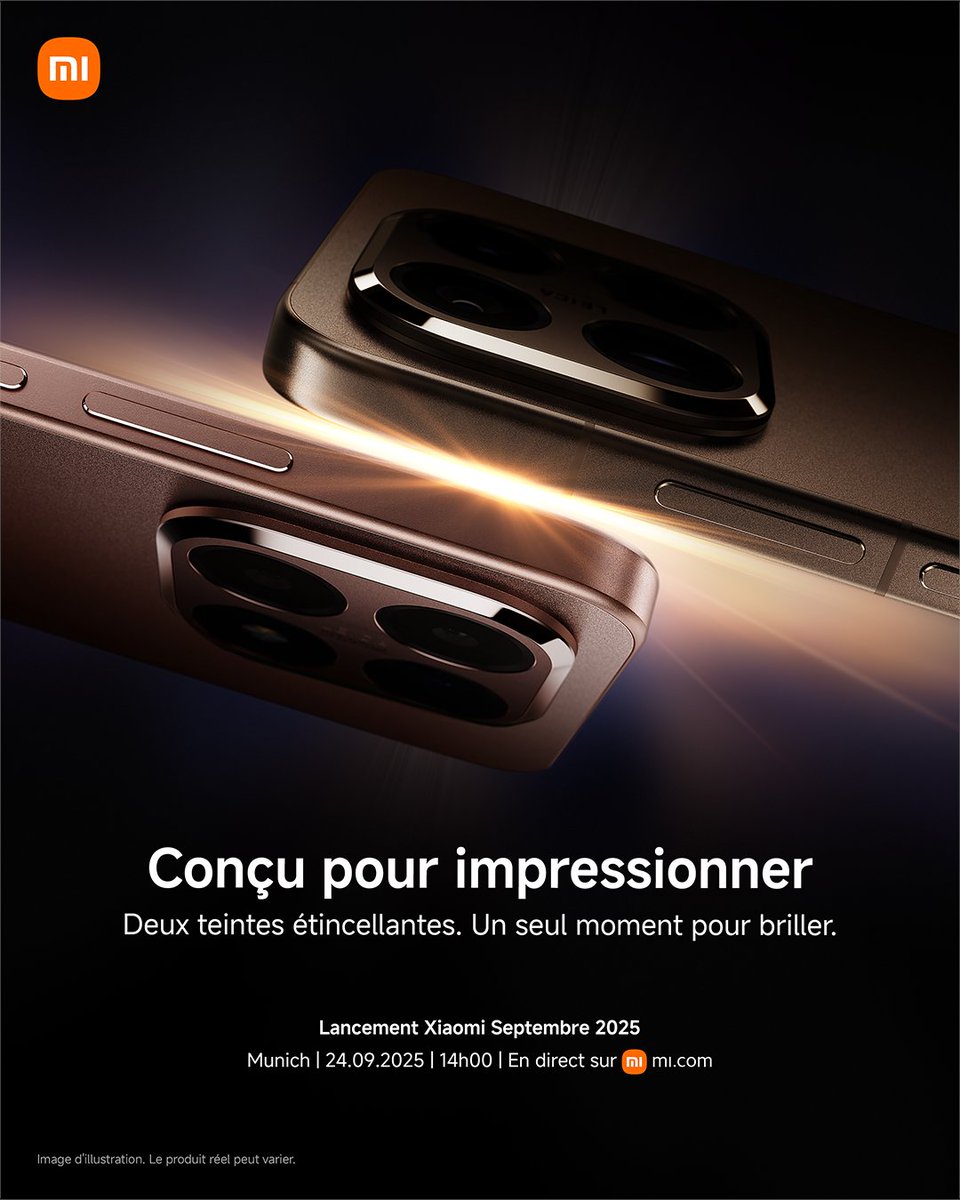 Design raffiné, expérience inégalée ✨

La série Xiaomi 15T vous donne rendez-vous le 24 septembre au lancement Xiaomi : fcld.ly/lancement_xiao…
🟠📷🔴