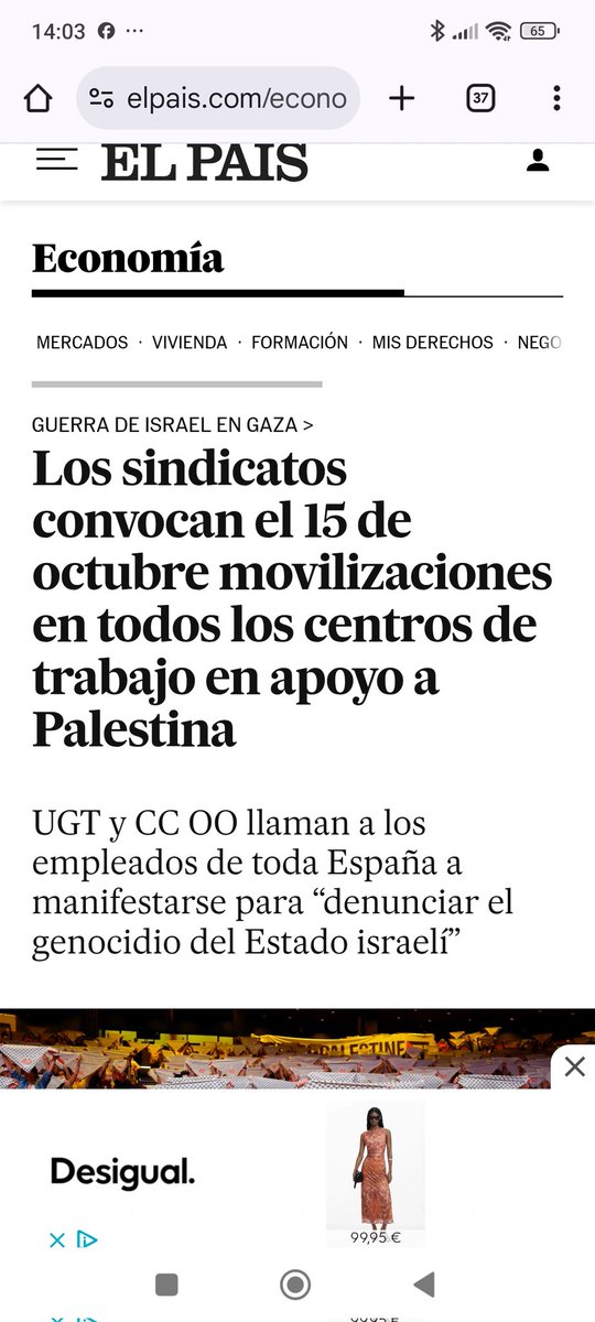 Ni un paso atrás
También los sindicatos, se unen a la marea ciudadana que está haciendo todo lo posible para que pare el #genocidiopalestino 
La ola debe seguir hasta que la comunidad internacional cumpla con su deber moral y legal de dejar de apoyar a #Israel #StopGenocideGAZA
