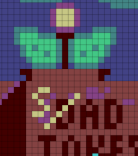 A painter had painted a design similar to a leaf above this bookshelf. With a bit of editing, I turned it into a vase.
Day 774 on <a href="/basepaint_xyz/">BasePaint</a> : Sad Clowns at Rehab