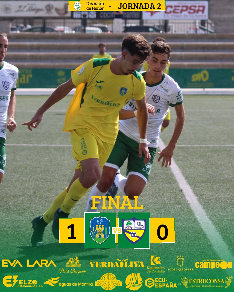 🏁 𝗙𝗜𝗡𝗔𝗟 ¡Victoriaaa para celebrar junto a nuestra afición! Los nuestros obtienen un trabajado triunfo ante el <a href="/AtcoPalmadelRio/">Atl. Palma del Río CF</a> y cogen impulso. ¡Vamooossss!

💛💚🆚⚪🟢

<a href="/MontillaCF/">Montilla C.F.</a>  1️⃣- 0️⃣ <a href="/AtcoPalmadelRio/">Atl. Palma del Río CF</a> 

#Montilla #MontillaCF #MCF #Liga #MontillaPalmaDelRio