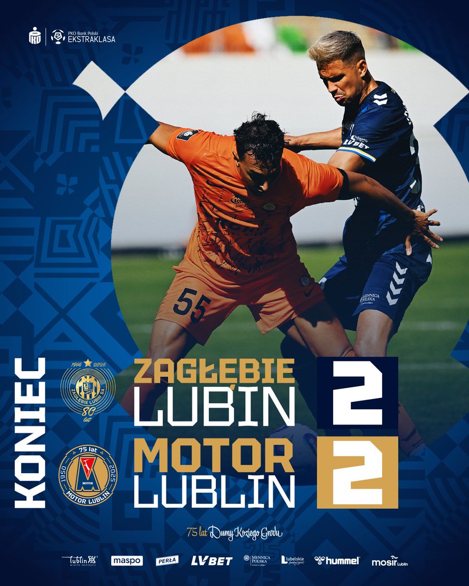 MotorLublin's tweet image. ⏱️ FT | W Lubinie na remis.

#ZAGMOT 2:2