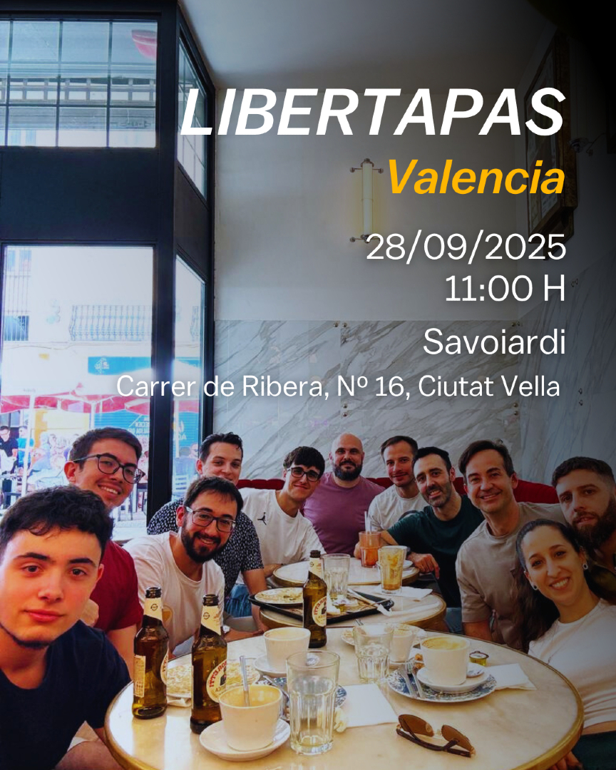 LiberTapas Valencia 🔥
¿Quieres asistir? Te esperamos👇
🗓 Domingo 28 de septiembre - 11:00h
📌 Cafetería Savoiardi
🛣 C. de Ribera 16, bajo. Valencia

maps.app.goo.gl/XA9dj5Kc5Cian3…