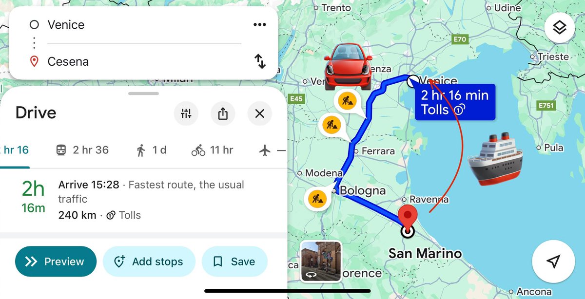 CalcioEngland's tweet image. ⛴️ Instead of taking the road to Venezia, a group of around 150 #Cesena tifosi took the boat for yesterdays #SerieB fixture

It was a 12 hour round trip (instead of 5 by car), but they returned home glorious late last night with three points in the bag!

📸 Corriere Romagna