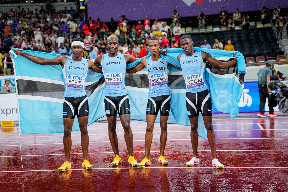 Any doubts?

Botswana 4x400 smashed the competitors in an epic relay under the rain.

Don’t mess with these guys!

📸 1 <a href="/chiaramontesan2/">Chiara Montesano</a> / 2 @worldathletics 

#Tokyo2025 #worldathleticschampionships