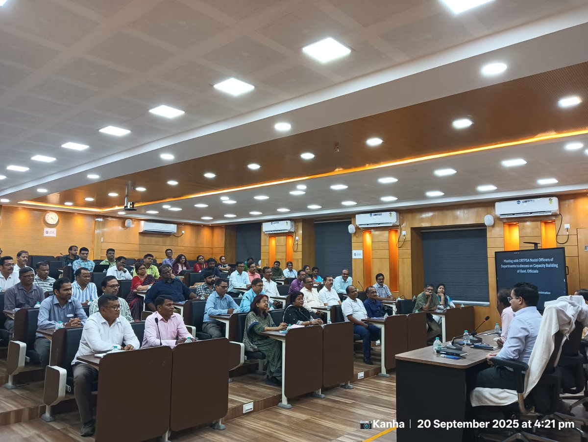 20 September 2025, Meeting with ORTPSA Nodal Officers of Departments to discuss on Capacity Building of Govt. Officials.