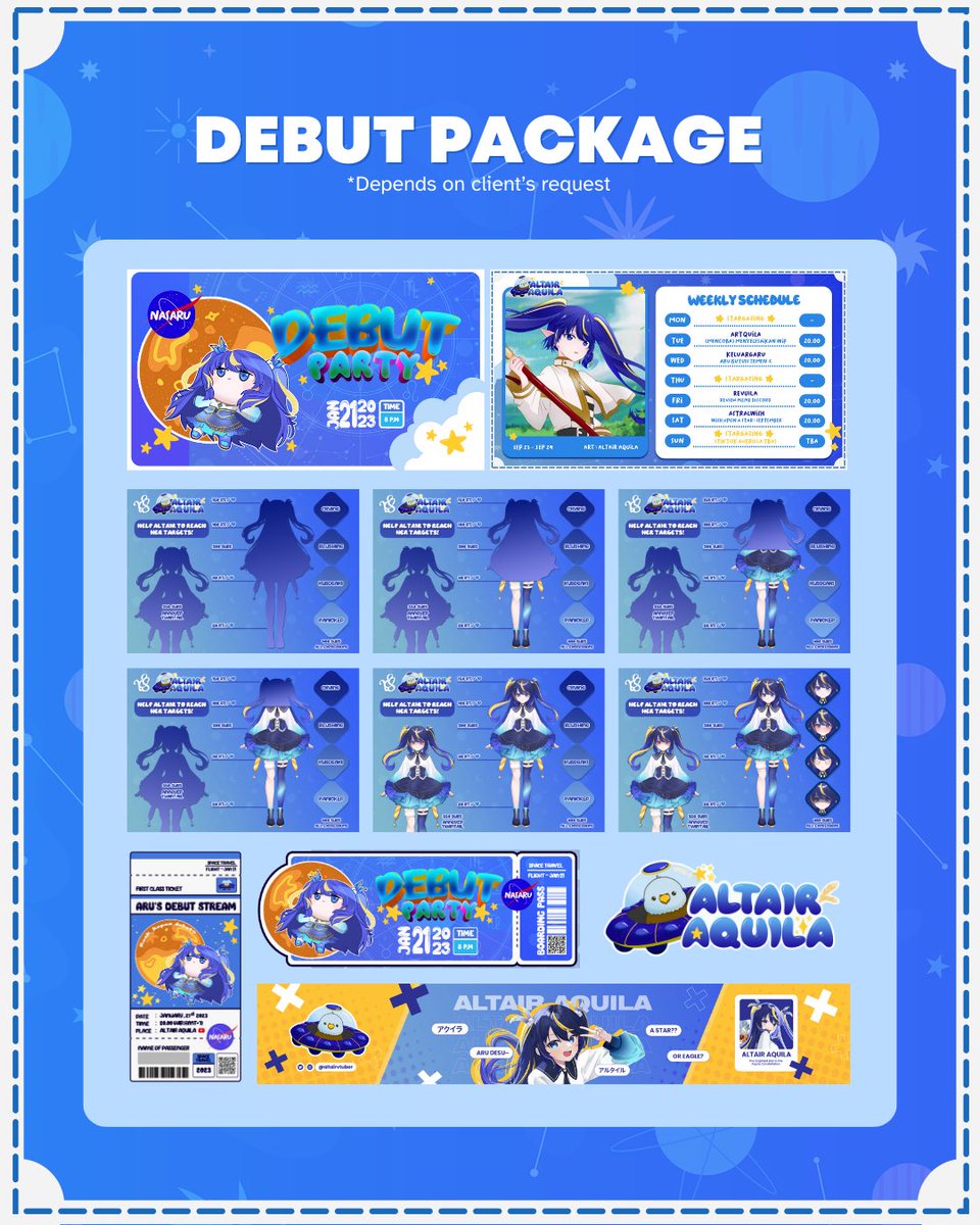 OPEN COMMISSION

Selain thumbnail, Aru juga buka jasa desain banner, katalog, poster, stream overlay, dan jasa desain grafis yang lain. Jangan ragu buat tanya-tanya dulu di dm &lt;3

Payment #PakeTako
tako.id/arucuan

♡︎/⟳ are highly appreciated!

#OpenCommission #AruCuan