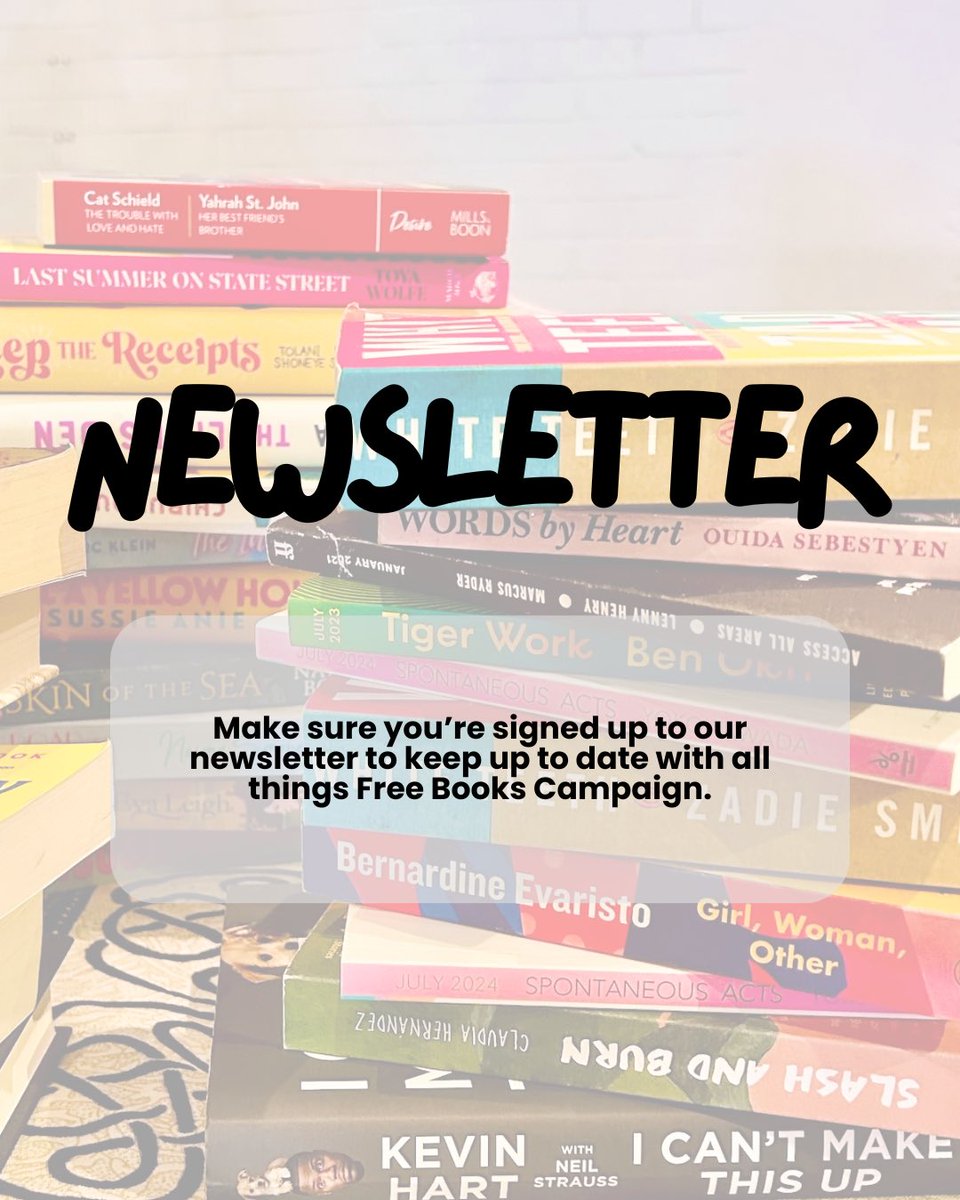 Head to our website at freebookscampaign.co.uk to sign up to our newsletter where you'll be kept informed on all of our moves. From competitions, to donation-milestones to the Free Books Library in Senegal and much more! 📩