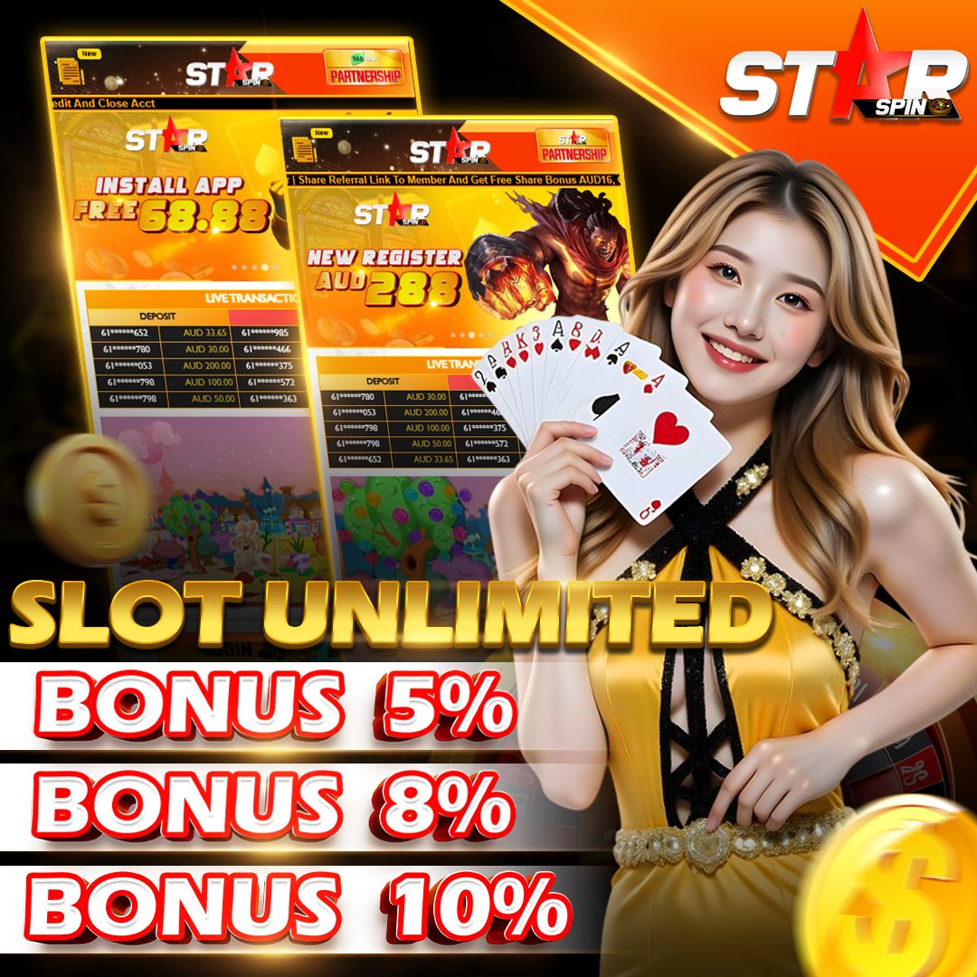 LIMITLESS FUN &amp; EXCITING BONUSES at STARSPIN996!🇦🇺

💥 Slot UNLIMITED Bonus Rewards:
🔴 Bonus 5% | Deposit 20AUD
🟠 Bonus 8% | Deposit 50AUD
🟢 Bonus 10% | Deposit 100AUD

✨ Join Now &amp; Play Slots UNLIMITED! ✨
🎉 Endless slots, crazy rewards, and unbeatable fun. STARSPIN996!🇦🇺