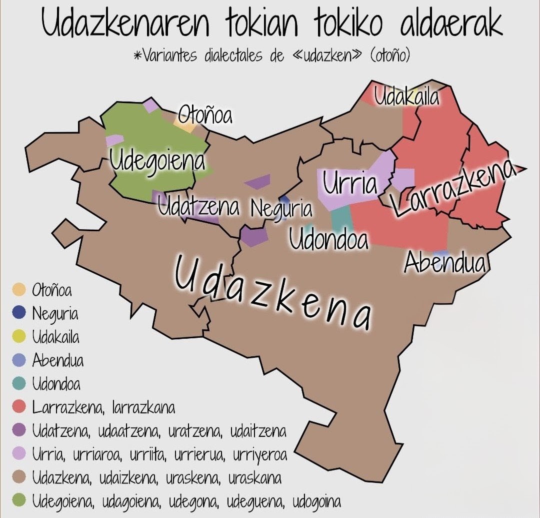 UDAZKENA esateko hogeita bost era ezberdinak...