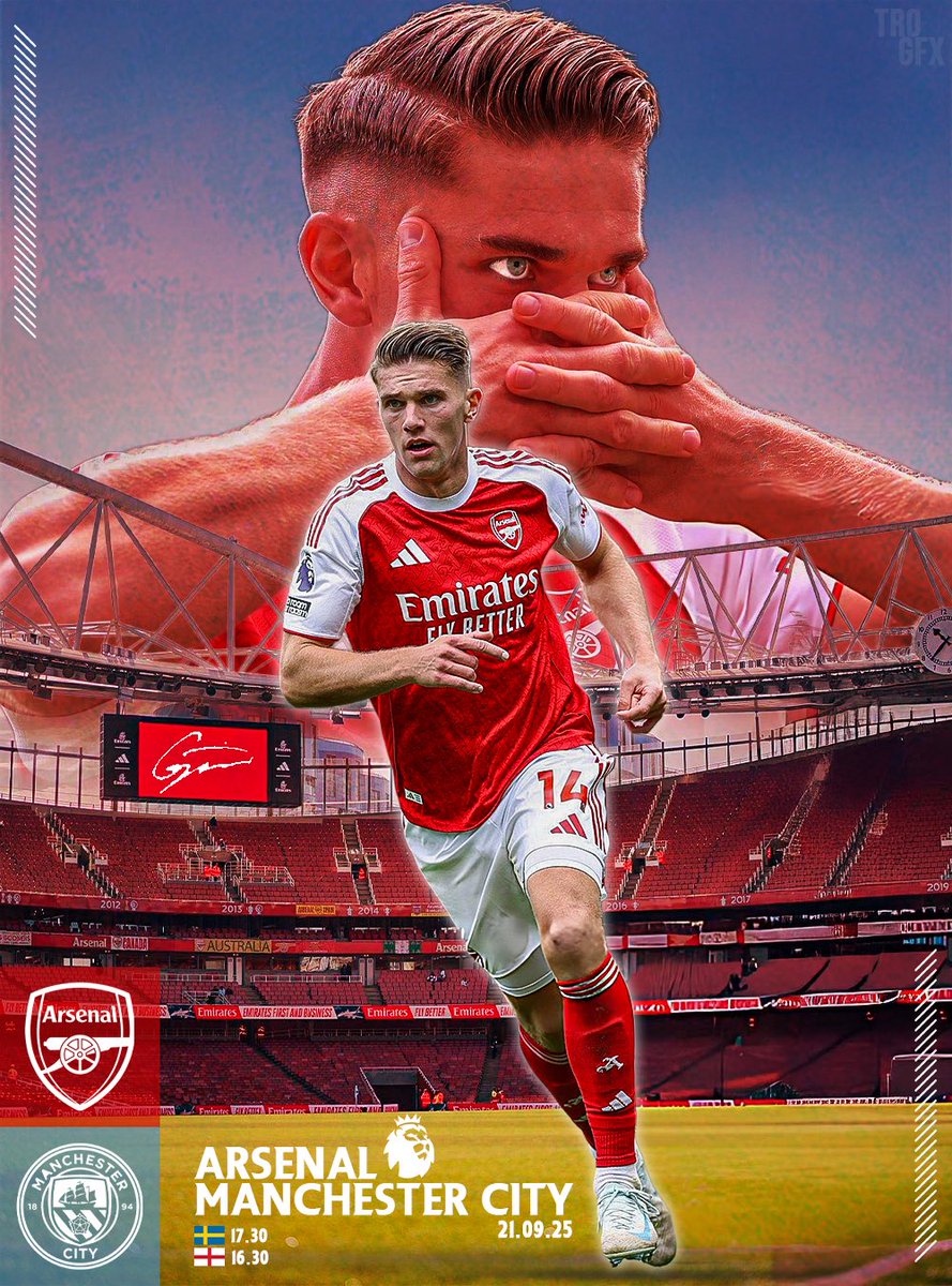 ⚽ Big clash at the Emirates!

Arsenal 🆚 Manchester City

📅 21.09.25 | 🕟 16:30 (UK)

Can the Gunners take down the Champions or will City keep their dominance? 👀🔥

#ARSMCI #PremierLeague #COYG #MCFC #Matchday