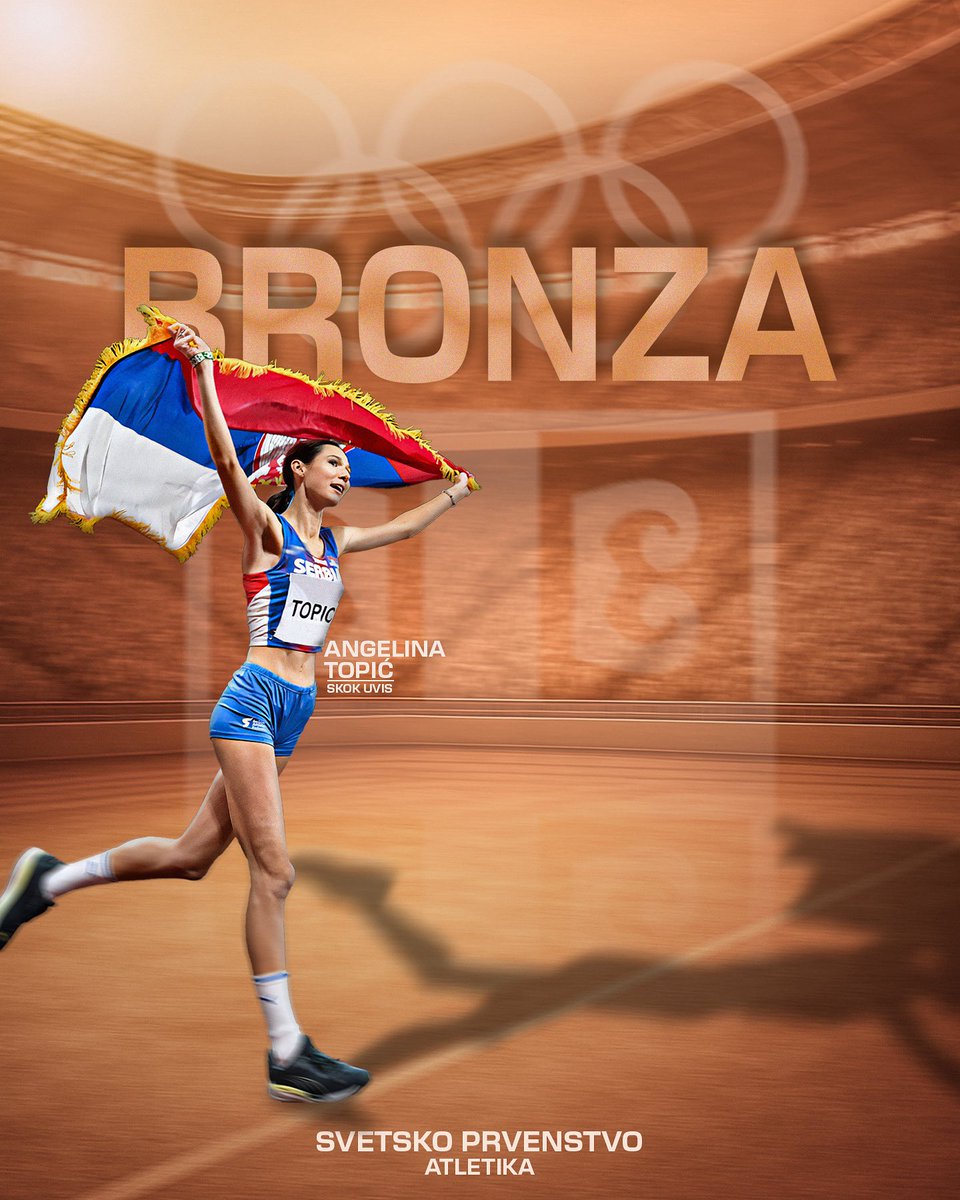 🥉SVETSKA BRONZA ZA ANGELINU TOPIĆ! 

🇷🇸 Mlada atletičarka #TeamSerbia Angelina Topić osvojila je BRONZANO odličje u disciplini skok uvis na Svetskom prvenstvu u Tokiju! 

1️⃣.9️⃣7️⃣ Angelina je u finalu preskočila 1.97m i time zauzela TREĆE MESTO iza Australijanke Nikole Olislagers