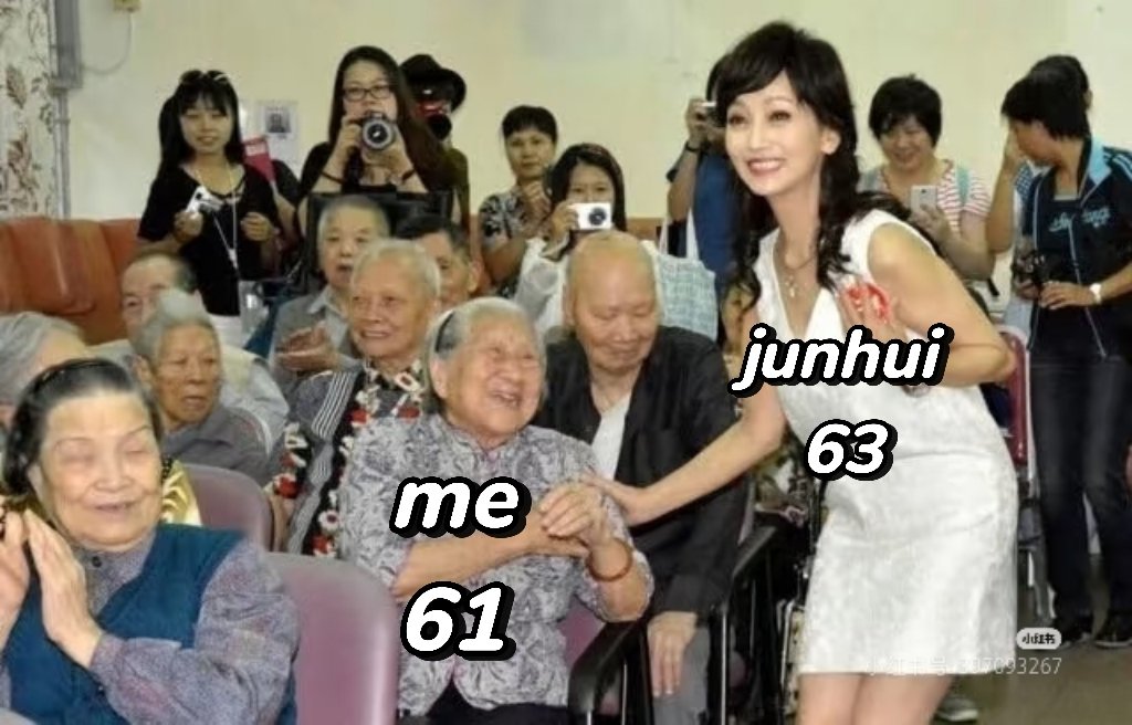 When I get old, but junhui is still young. The picture shows Angie Chiu, the immortal goddess of China.