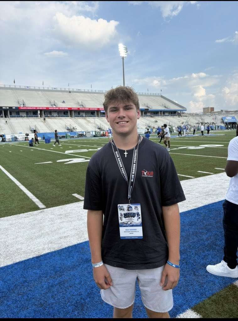 max_warner9's tweet image. Had a great visit yesterday at Middle Tennessee State. Loved being back on campus. Thank you for the invite!

@CSmithScout @connersmith04 @shaynep_media @JaydenSatterfi2 @LandanYount @UNDERRATED_6