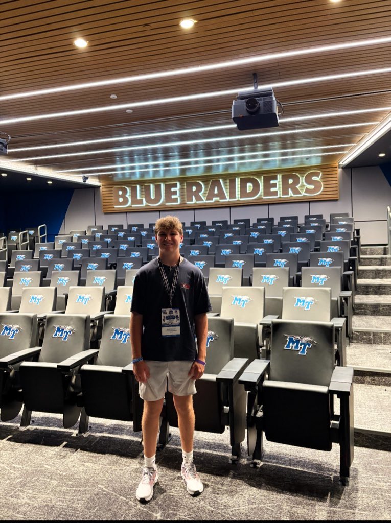 max_warner9's tweet image. Had a great visit yesterday at Middle Tennessee State. Loved being back on campus. Thank you for the invite!

@CSmithScout @connersmith04 @shaynep_media @JaydenSatterfi2 @LandanYount @UNDERRATED_6