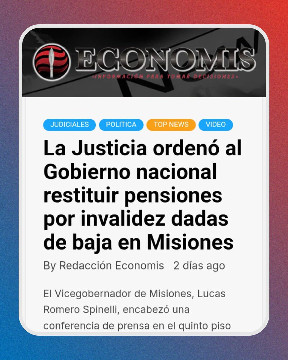 Todos los casos con los que he tomado contacto en estos últimos meses a través del Consejo Provincial de Discapacidad son de una necesidad extrema, porque dependen de ese mínimo ingreso para sostener su salud y poder vivir.

El fallo de la Justicia de Misiones que ordenó