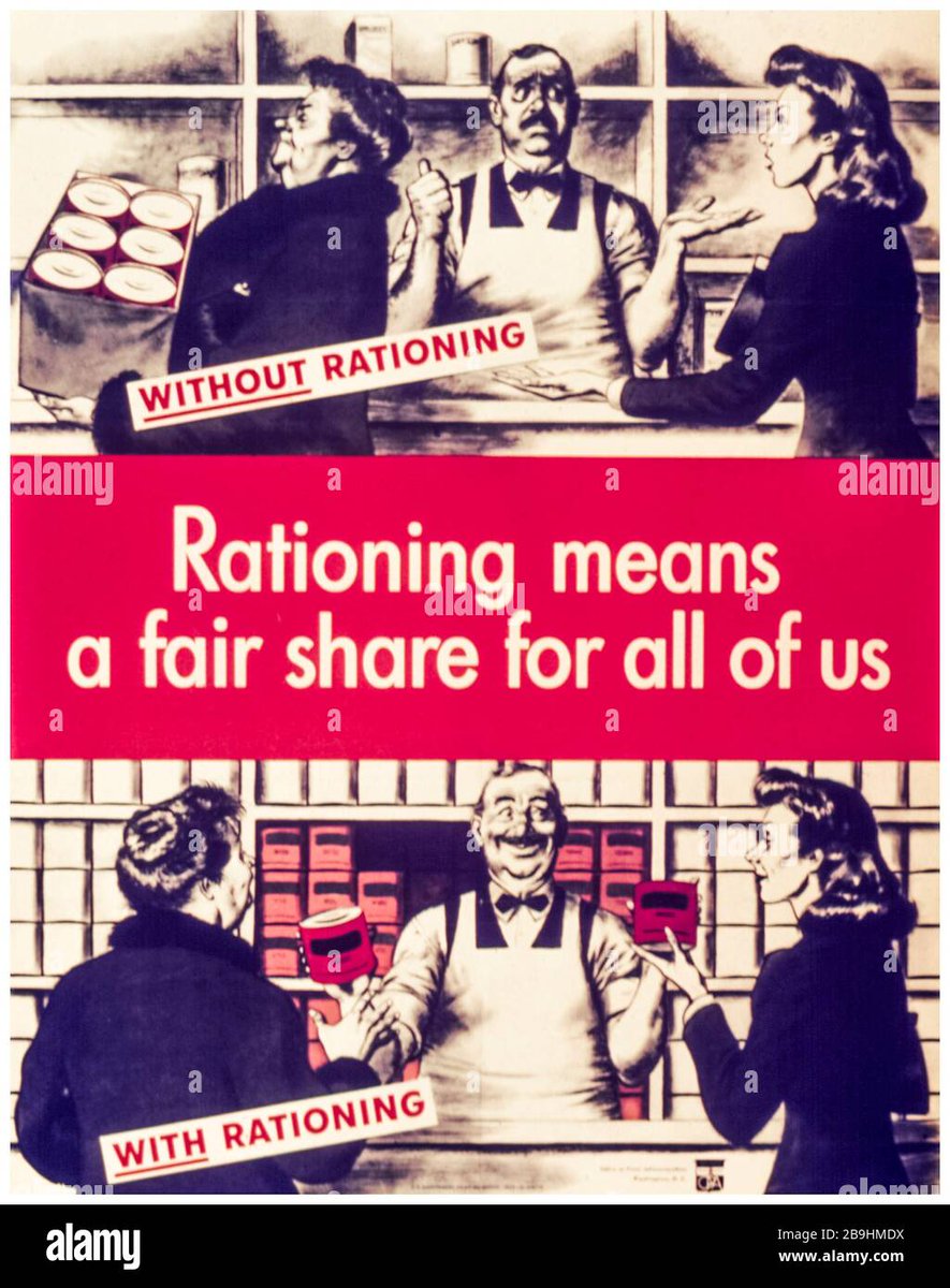 “In Britain [during WW2] food could no longer be imported, so scarcity was handled by rationing. With everyone entitled to the same amount of food, despite it being a time of war, working class people ate better: national nutritional standards actually rose.” (Paul Collier)