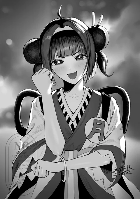 月見食べ美ちゃん描きたくなったのでMVの好きなシーン描きました～