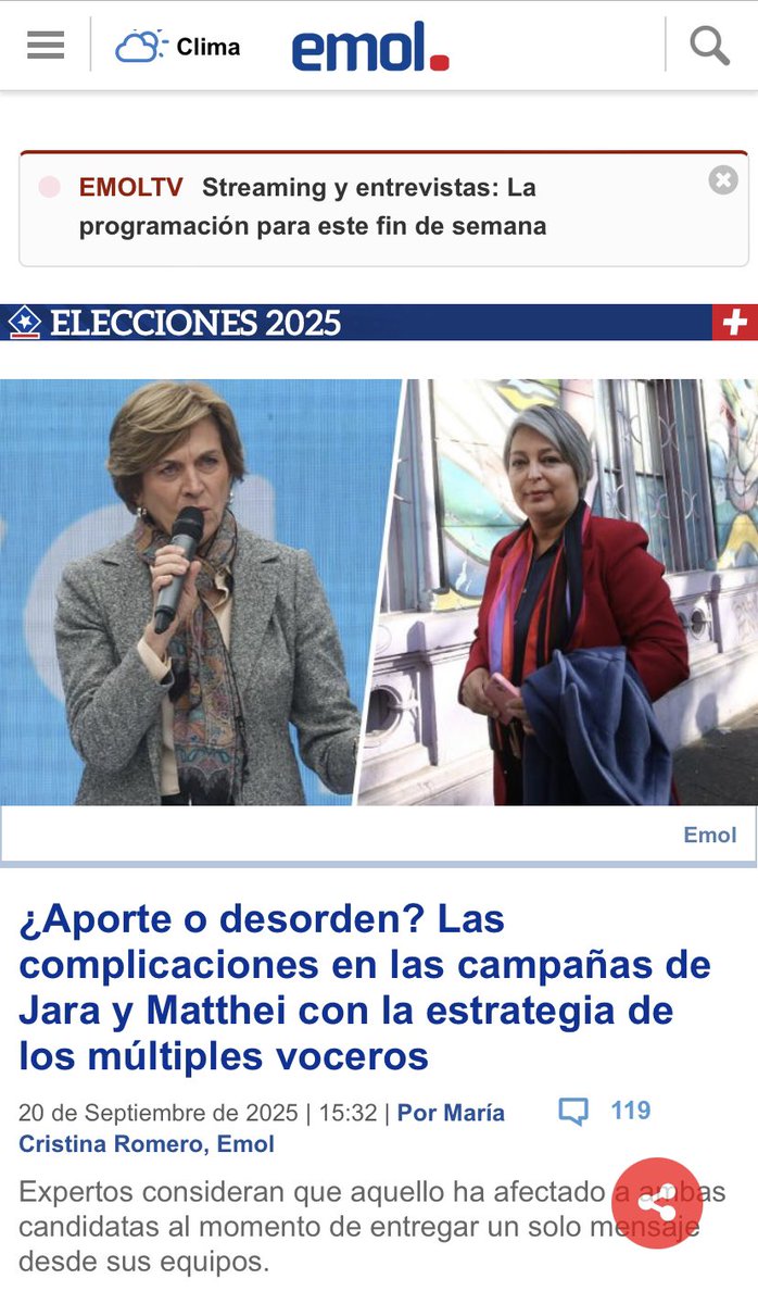 🔴Sean HONESTOS, al interior de la <a href="/udipopular/">UDI</a> <a href="/RNchile/">Renovación Nacional 🇨🇱</a> <a href="/evopoli/">Evolución Política</a> saben que <a href="/evelynmatthei/">Evelyn Matthei</a> NO será presidente y SOLO están preocupados de sus candidaturas y ojalá sacarse la foto con <a href="/joseantoniokast/">José Antonio Kast Rist 🖐️🇨🇱</a> o <a href="/Jou_Kaiser/">Johannes Kaiser. Diputado por el distrito 10</a> .. pues ambos están mejor evaluados que ella.. la abanderada de