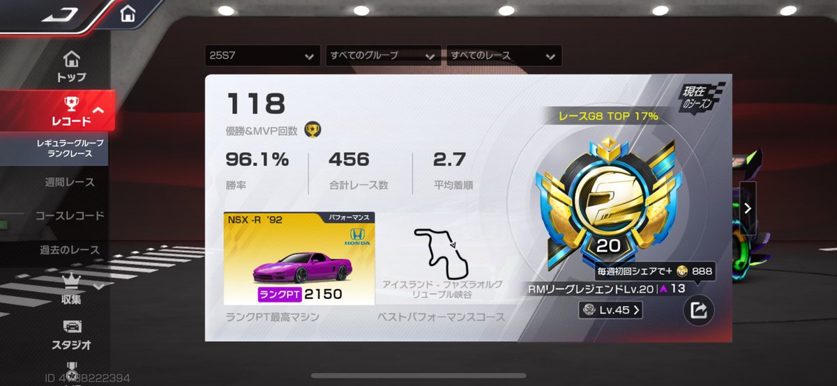 Kayamaru2213's tweet photo. 自分も妹も今シーズンはこれで終了
まだ，上げれそうな車もあるけど、目標ランクは行けたからいいかなぁ

今シーズンもお疲れ様でした。 https://t.co/7Gdtzi4CO7