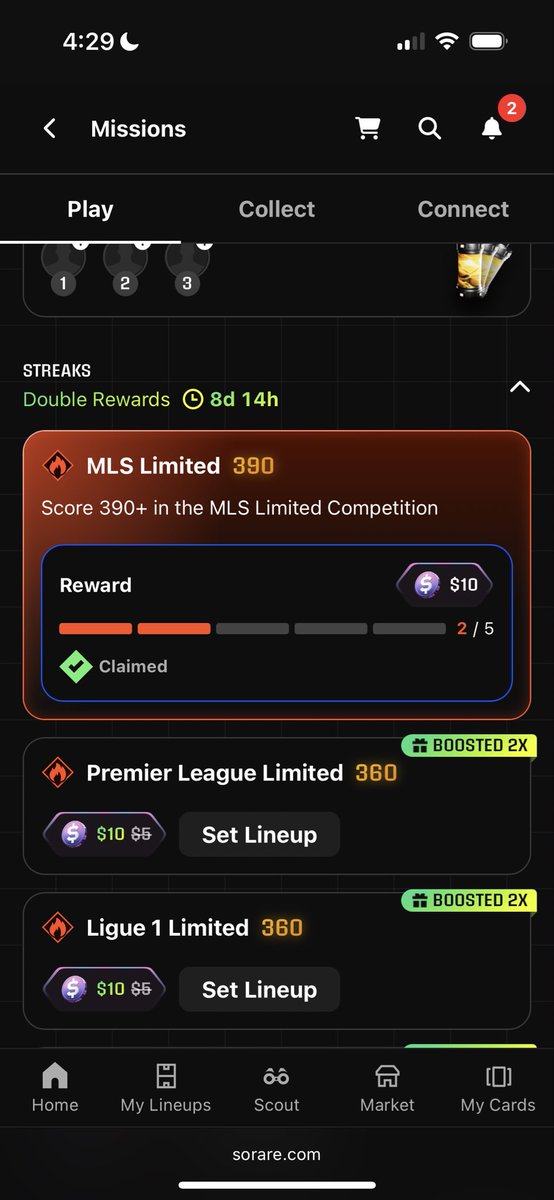 BigBru96's tweet image. Sorare just gave me MLS Limited Streak 2 reward when I was on Streak 3. Please fix this. Already submitted  ticket. But how am I supposed to trust that I’ve gotten the correct rewards in the past? @Sorare @soraresupport @ni2las 

Please RT for visibility!!!