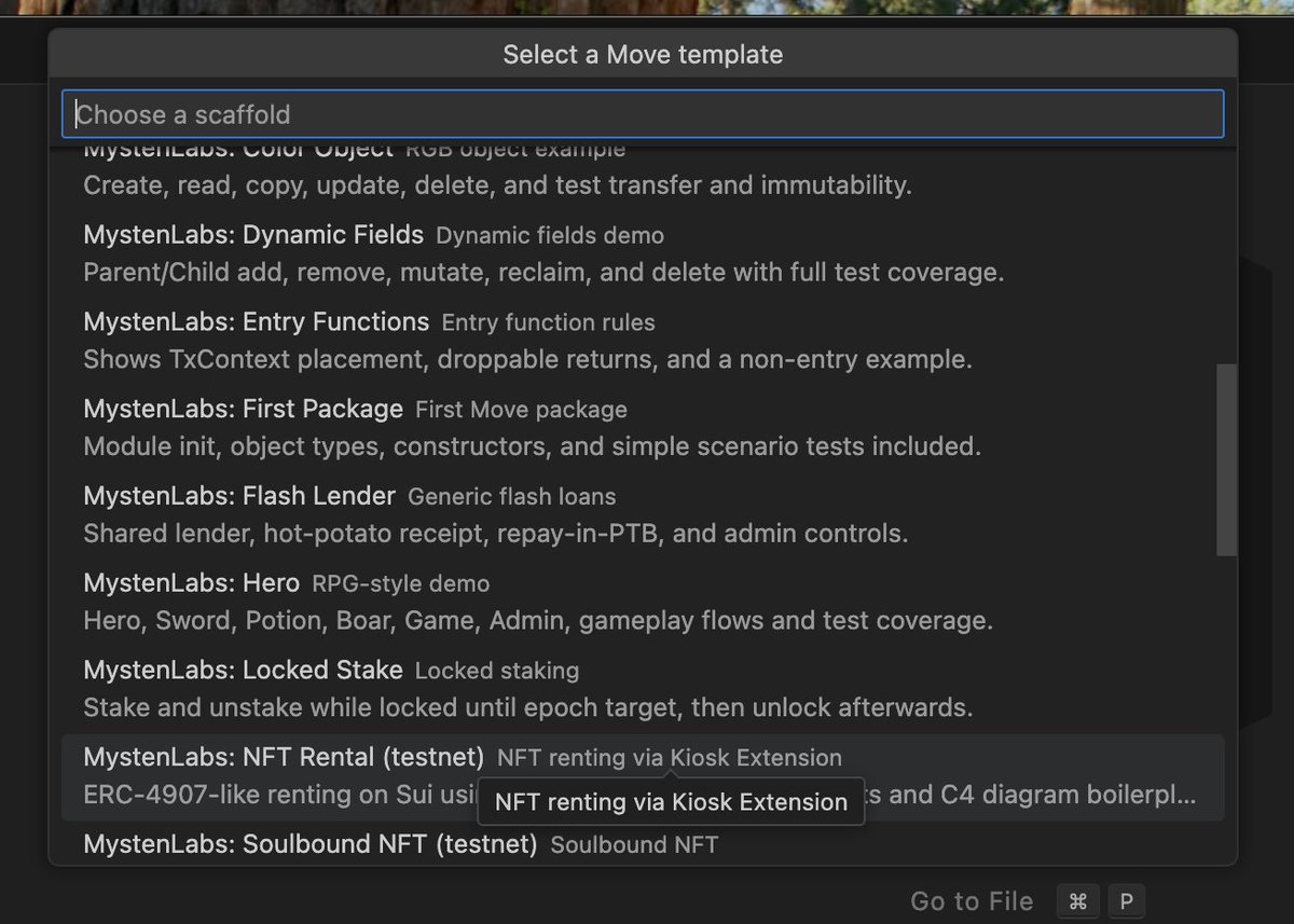 More templates are now available in the Sui Extension - making it easier to start new projects and explore PTBs.

Do you need a template for your classes?
Let me know - it could make your sessions much smoother ✨

#Sui #Move #PTB #VSCodeExtension