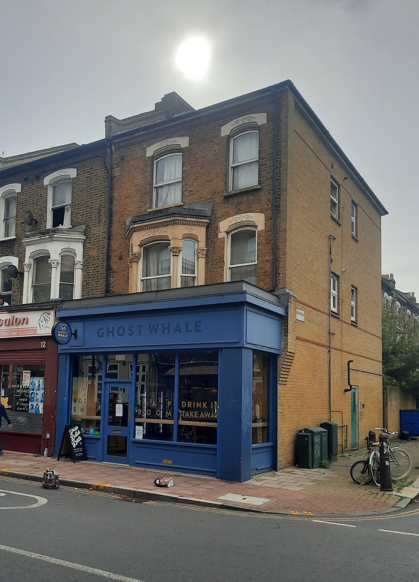 Ghost Whale in Brixton complete with ghost sun.