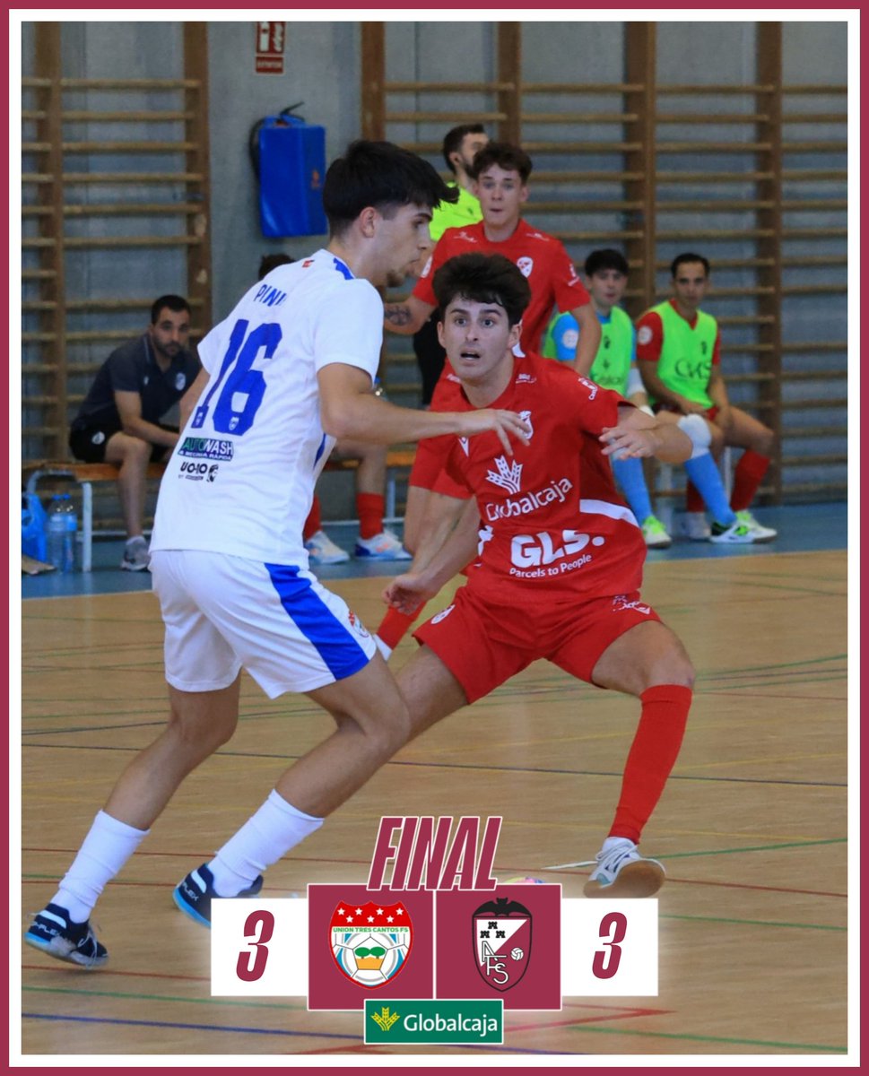 🔚 | 𝐅𝐈𝐍𝐀𝐋 

⚪️ Supraglass Unión Tres Cantos FS 3️⃣ 

🔴 Albacete FS 3️⃣
[Juanlu (x2) y Rober]
