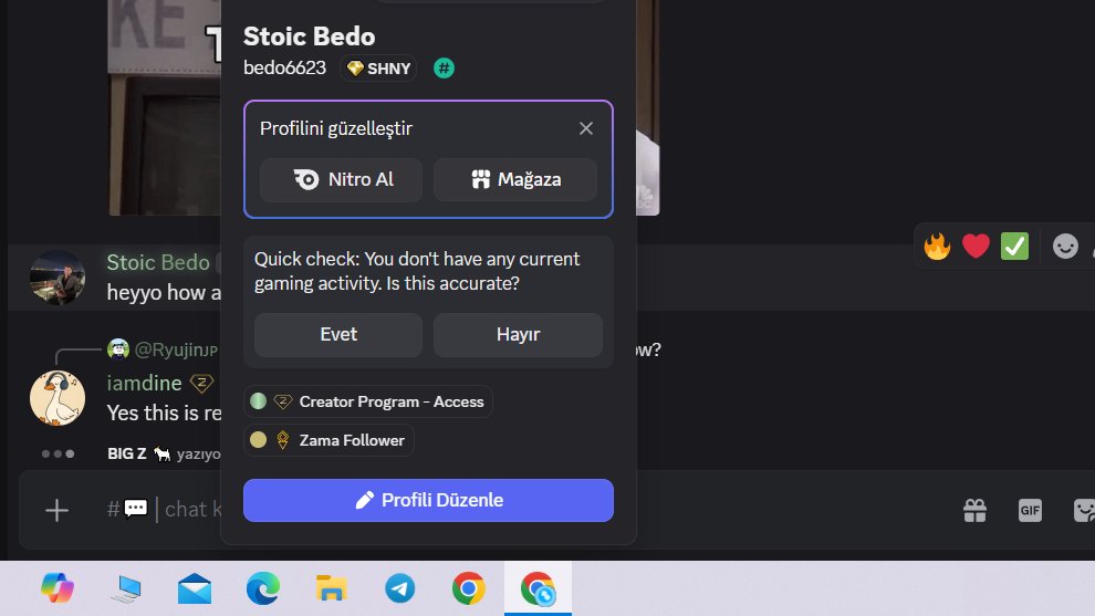 creator program acess rolü almak ve kanalda yazabilmeniz için guild.xyz/zama sitesine bağlanıp min üç görevi halletmeniz lazım sonra kanal açılacak <a href="/zama/"></a> #ZamaCreatorProgram