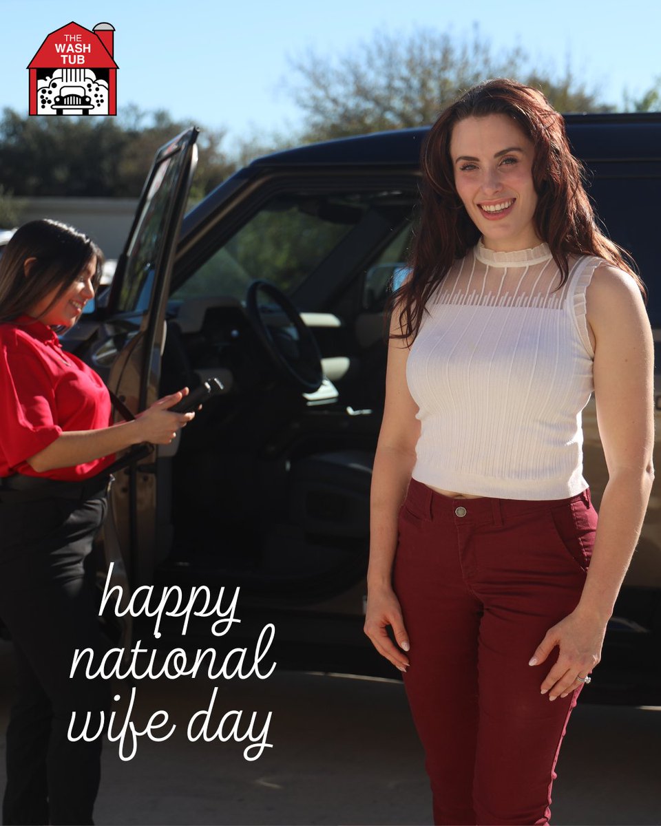 💐 Today we’re celebrating National Wife Day! 💐 Show your love with the gift of a sparkling clean car. 🚘✨ Pick up a Wash Tub Gift Book or surprise her with the ultimate treat — a monthly membership! 💖 

#WifeDay #CarWash #WifeAppreciation #TheWashTub