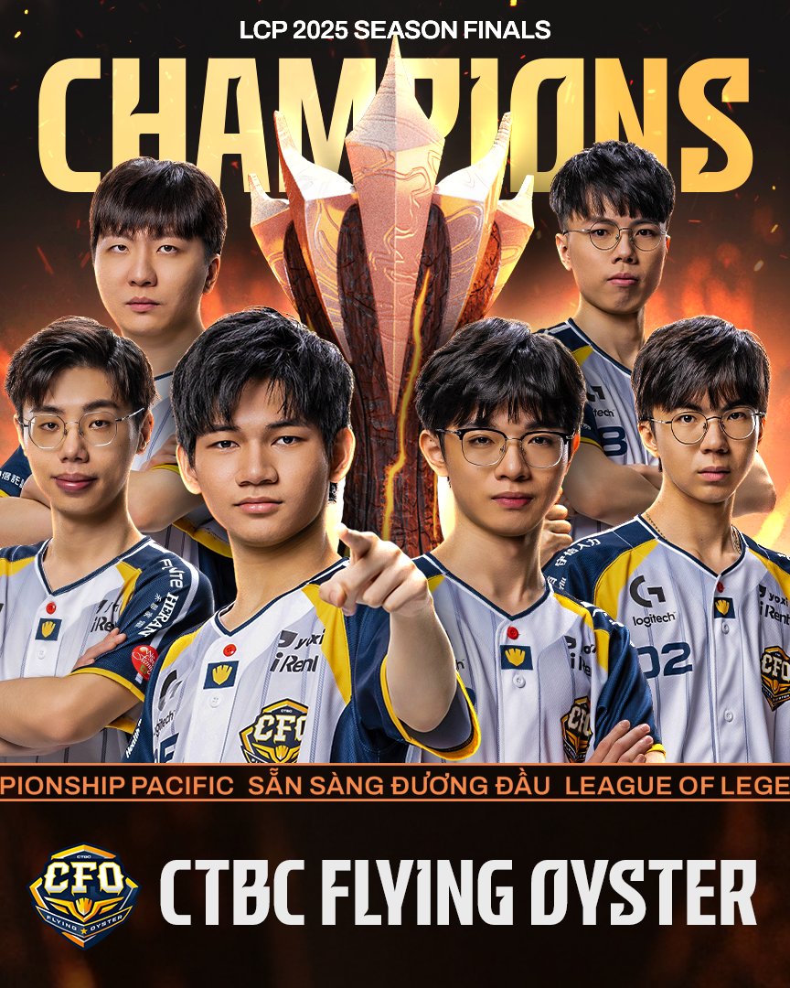 Crown secured! 

CTBC Flying Oyster are your LCP 2025 Champions! 🏆

#LoLPacific