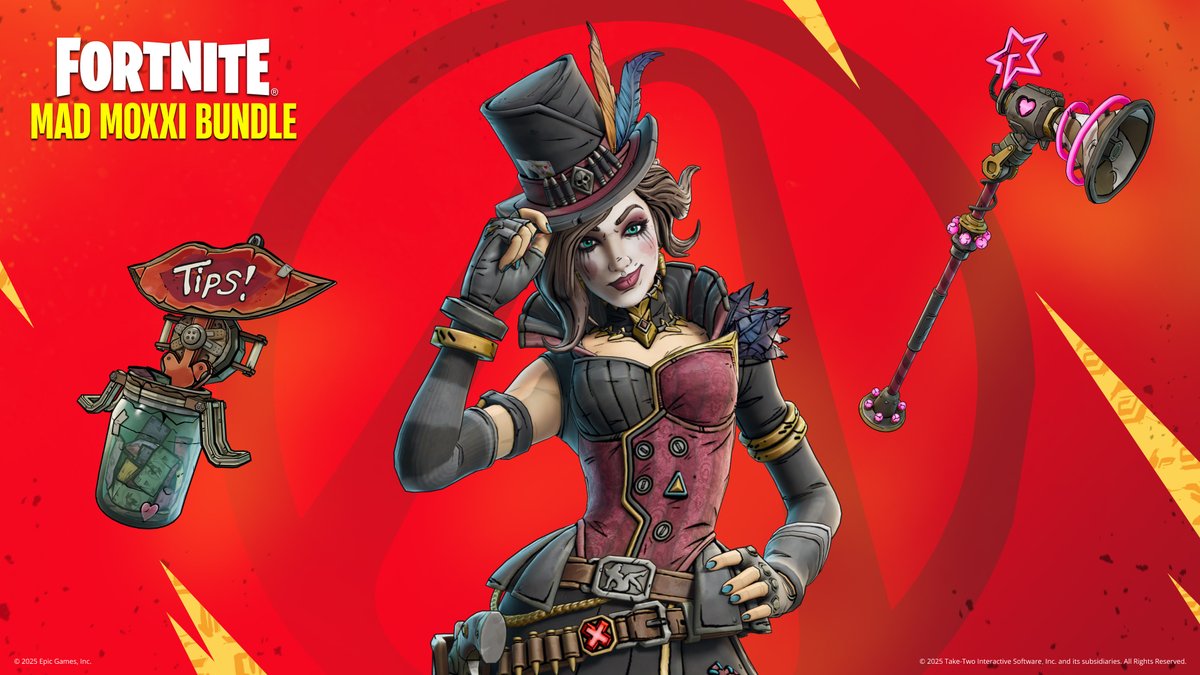 We did promise you a show, didn't we? 

The Mad Moxxi bundle is in the Shop! 
fn.gg/Mad-Moxxi-Bund…