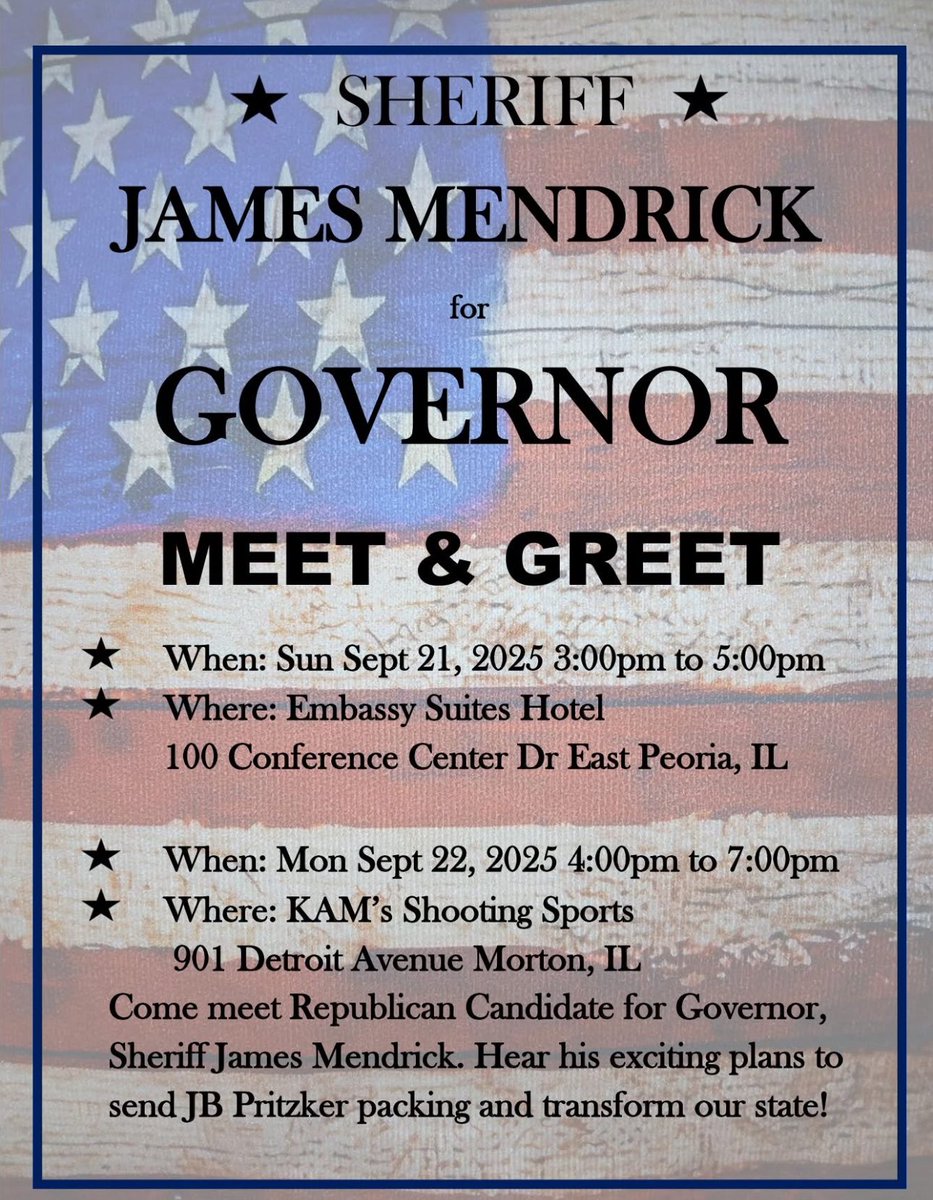 We are in Peoria… come met Sheriff Mendrick.