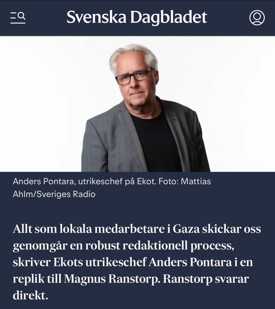 För några dagar sedan tyckte SR Ekot cheferna att man hade en robust redaktionell process. 

Nu har ett litet mediehus med en extremt liten budget avslöjat SR medarbetaren och därmed hela SR förtroende som fått sig en stor törn. 

kvartal.se/nyheter/artikl…