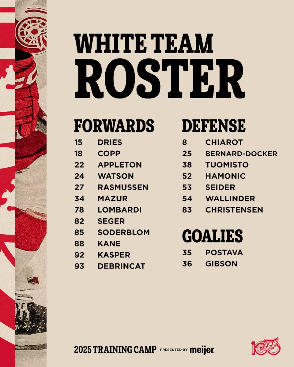 🔴 Red &amp; White ⚪️

🏒: 3:00 PM
💻: detroitredwings.com
📱: DRW APP yi.nzc.am/98/Y77Xq5