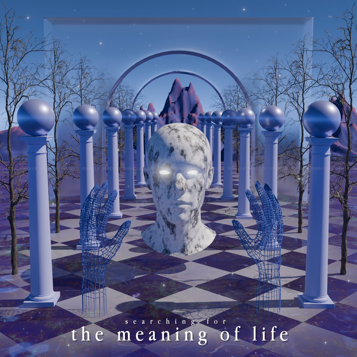 for monday #art #aesthetic #vaporwave #graphics #blender #blendering #gimp #surrealism #3d #design