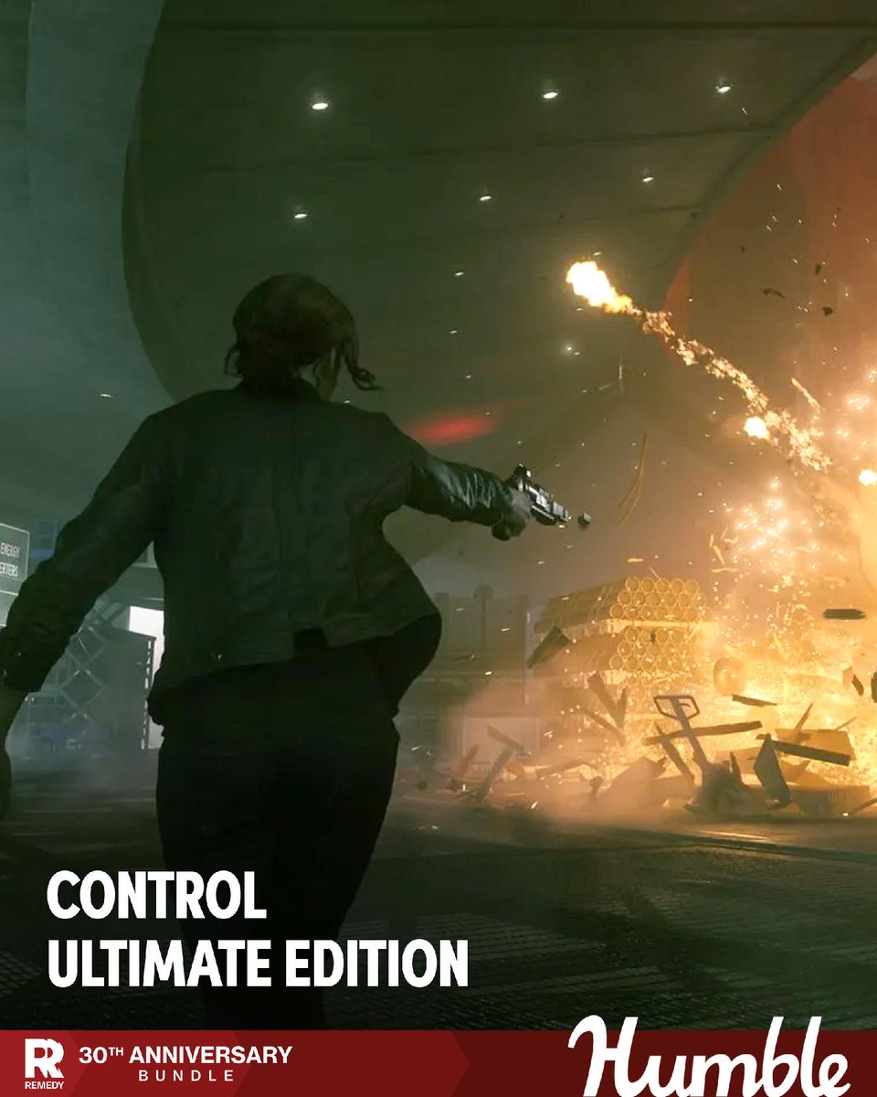 After a secretive agency in New York is invaded by an otherworldly threat, it’s up to you to regain Control.

Control Ultimate Edition and the Remedy Games 30th Anniversary Bundle support @savethechildren | bit.ly/4gu6FON