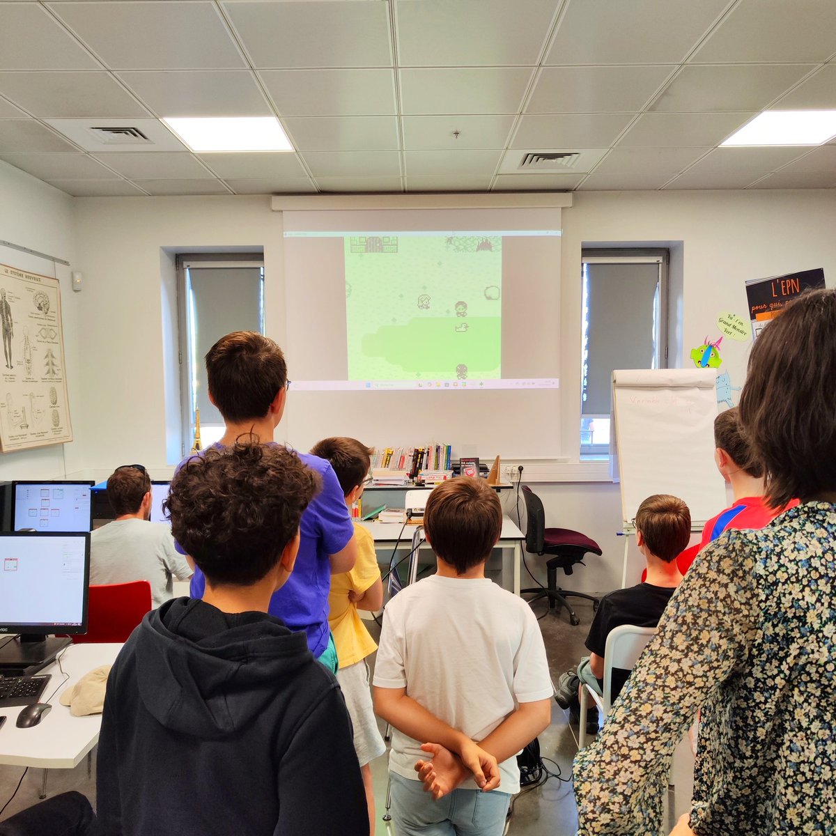 Joh / Johndo (@johndostudio) on Twitter photo Deuxième atelier #gbstudio pour apprendre les bases de création d'un #jeuvideo 100% validé, avec le retour de tous les enfants à la médiathèque de #longvic 🫡☺️
On se retrouve fin octobre pour découvrir ensemble le jeu d'#Halloween qui en découlera 👻
<a href="/gbs_central/">GB Studio Central</a> #jv #gameboy Deuxième atelier #gbstudio pour apprendre les bases de création d'un #jeuvideo 100% validé, avec le retour de tous les enfants à la médiathèque de #longvic 🫡☺️
On se retrouve fin octobre pour découvrir ensemble le jeu d'#Halloween qui en découlera 👻
<a href="/gbs_central/">GB Studio Central</a> #jv #gameboy