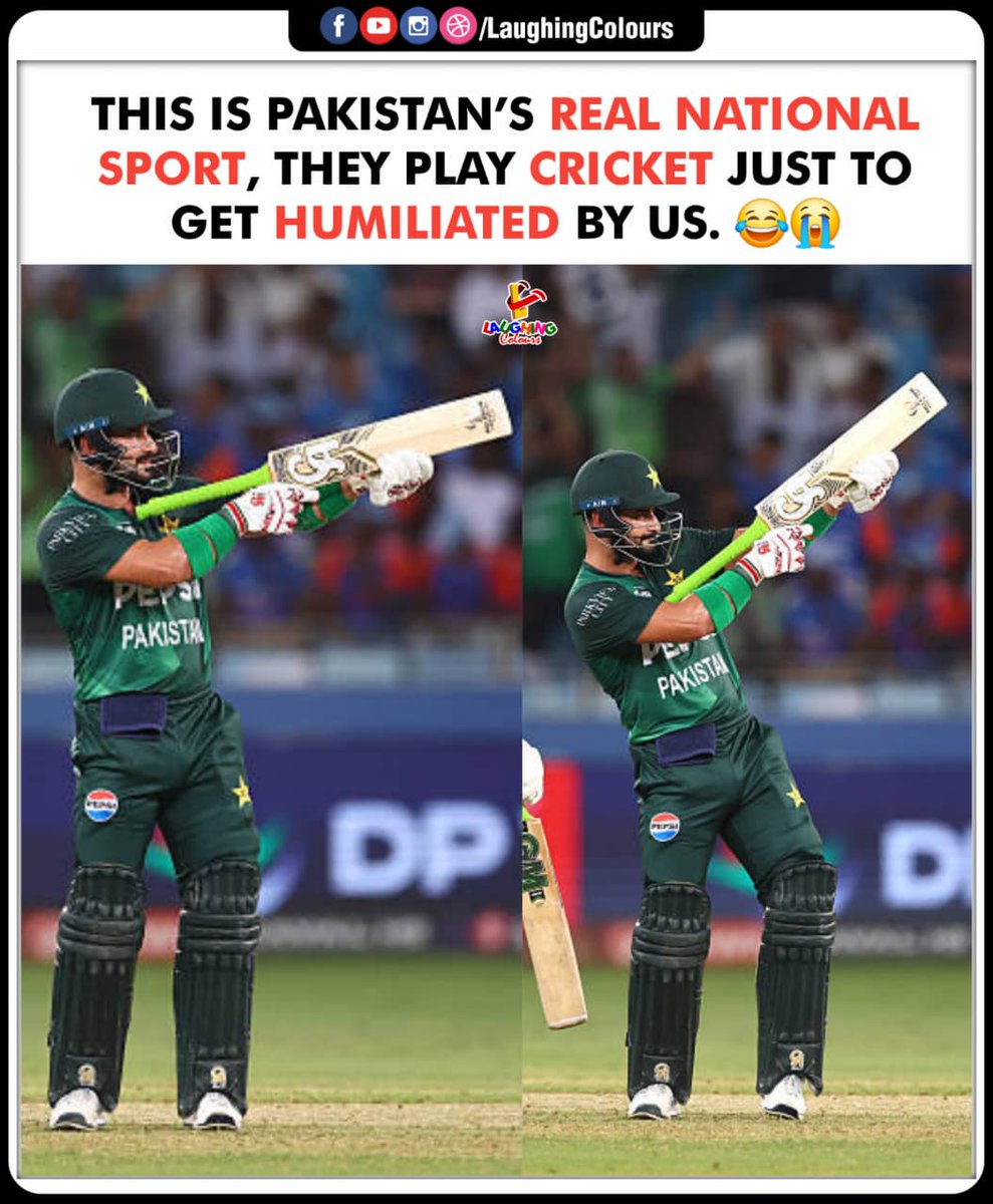 LaughingColours's tweet image. Cricket rivalry banter 😂

#IndVsPak #CricketMemes #SportsHumor #Rivalry #ViralMeme #CricketFans
