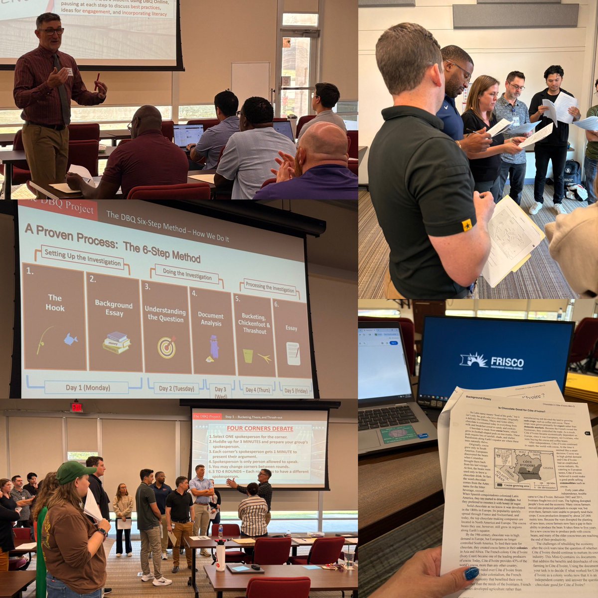 FISDsocstudies's tweet image. Such a busy week last week, failed to post our exciting and amazing training with Keith @DBQProject Our DBQ Teacher Ambassadors are excited to go back to their campuses and share their learning! #literacy #writinginsocialstudies #documentanalysis