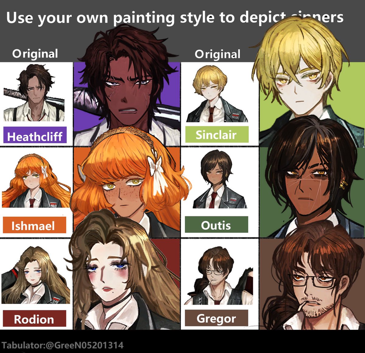 aetherius6ux's tweet image. Sinner headcanons but I edited them instead of drew 

#LimbusCompany #Limbus_Company #림버스 #リンバス #LCB
