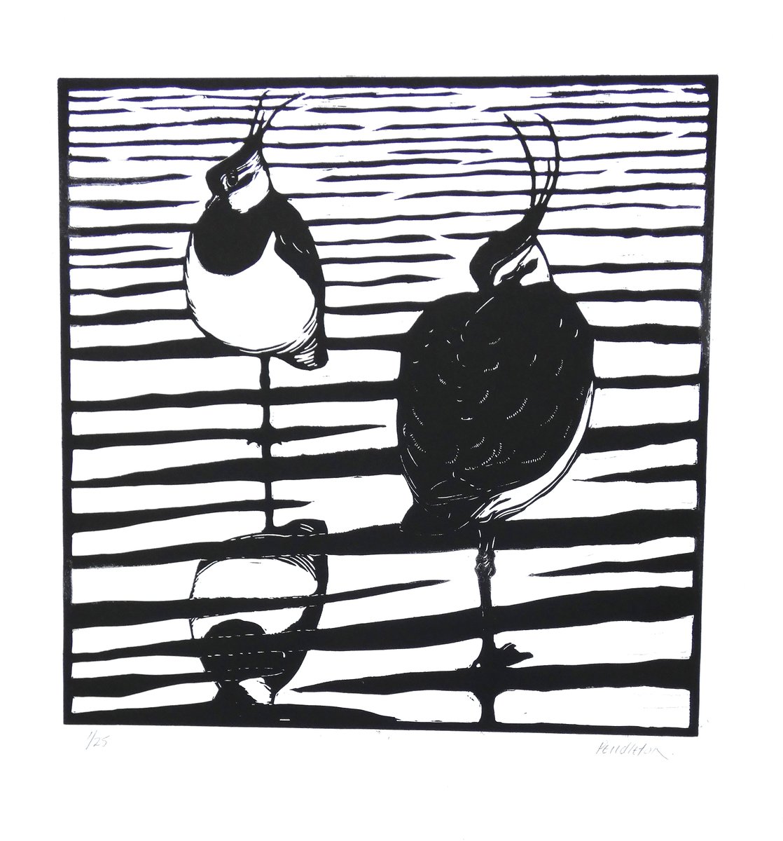 CWPendleton's tweet image. I'm delighted to say my linocut 'Lapwings' has been selected for the prestigious Broadway Arts Festival. pendleton.co.uk